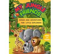 My Jungle Friends Coloring Book: 50 Easy and Fun Jungle Animal Coloring Pages for Toddlers, Preschoolers, Boys and Girls Ages 2-5