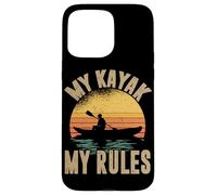 My Kayak My Rules Vintage Kayak Kayak Lago de navegación Carcasa para iPhone 15 Pro MAX