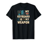My Keyboard Is My Weapon Coder Programmer Tech Camiseta