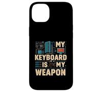 My Keyboard Is My Weapon Coder Programmer Tech Carcasa para iPhone 14 Plus