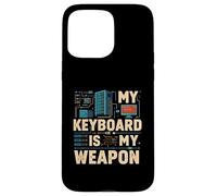 My Keyboard Is My Weapon Coder Programmer Tech Carcasa para iPhone 15 Pro MAX