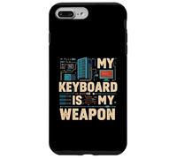 My Keyboard Is My Weapon Coder Programmer Tech Carcasa para iPhone 7 Plus/8 Plus