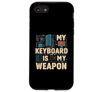 My Keyboard Is My Weapon Coder Programmer Tech Carcasa para iPhone SE (2020) / 7/8