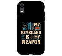 My Keyboard Is My Weapon Coder Programmer Tech Carcasa para iPhone XR