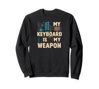 My Keyboard Is My Weapon Coder Programmer Tech Sudadera