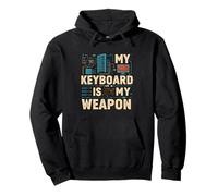 My Keyboard Is My Weapon Coder Programmer Tech Sudadera con Capucha