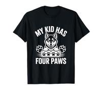 My Kid Has Four Paws Amante de mascotas Dueño de perro Animal Papá Padre Camiseta