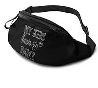 My Kids Have Paws - Riñonera unisex para viajes, correr, con correa ajustable, Mis hijos tienen patas, Talla única, moda