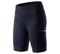 MY KILOMERE Short Triatlón para Mujer - Culotes de Ciclismo con 2 Bolsillos Laterales, UPF50+ para Nadar y Correr（Negro M）