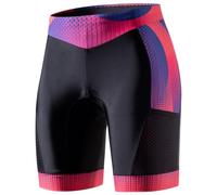 MY KILOMERE Short Triatlón para Mujer - Culotes de Ciclismo con 2 Bolsillos Laterales, UPF50+ para Nadar y Correr（Rojo L）