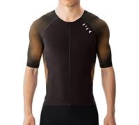 MY KILOMETRE Camiseta de Manga Corta para Triatlón Hombre - Maillot de Ciclismo con Cremallera Completa y 2 Bolsillos Traseros Reflectantes, Secado rápido, para Carrera y Natación