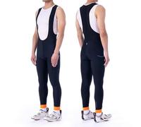 MY KILOMETRE Culote de Ciclismo Largo de Invierno para Hombre - Térmico y Cortavientos con Forro Polar y Acolchado 3D - 2 Bolsillos Laterales Reflectantes