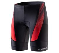 MY KILOMETRE Pantalones Cortos de Triatlón para Hombre - Culotte Ciclismo Profesionales con 2 Bolsillos Secado Rápido y Resistente para Natación, Ciclismo y Running