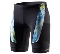 MY KILOMETRE Pantalones Cortos de Triatlón para Hombre - Culotte Ciclismo Profesionales con 2 Bolsillos Secado Rápido y Resistente para Natación, Ciclismo y Running