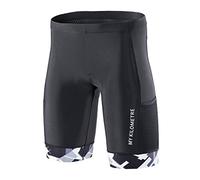 MY KILOMETRE Pantalones Cortos de Triatlón para Hombre - Culotte Ciclismo Profesionales con 2 Bolsillos Secado Rápido y Resistente para Natación, Ciclismo y Running