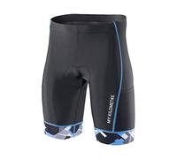 MY KILOMETRE Pantalones Cortos de Triatlón para Hombre - Culotte Ciclismo Profesionales con 2 Bolsillos Secado Rápido y Resistente para Natación, Ciclismo y Running