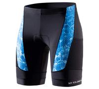 MY KILOMETRE Pantalones Cortos de Triatlón para Hombre - Culotte Ciclismo Profesionales con 2 Bolsillos Secado Rápido y Resistente para Natación, Ciclismo y Running