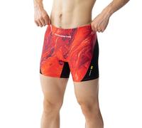 MY KILOMETRE Traje de baño sólido para hombre, traje de baño Jammer, Rojo llama, Large