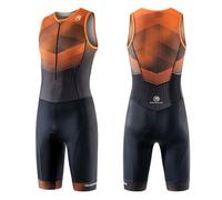 MY KILOMETRE Traje de Triatlón para Hombre Sin Mangas - Trisuit Transpirable y de Secado Rápido con Bolsillo Trasero para Competición y Entrenamiento UPF 50+