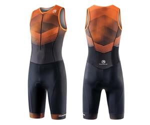 MY KILOMETRE Traje de Triatlón para Hombre Sin Mangas - Trisuit Transpirable y de Secado Rápido con Bolsillo Trasero para Competición y Entrenamiento UPF 50+