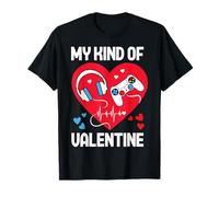 My Kind of Valentine Funny Gaming Heartbeat Gamer Música Amor Camiseta