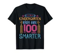 My Kindergarten Kids Are 100 Days Smarter Back To School Camiseta gráfica económica