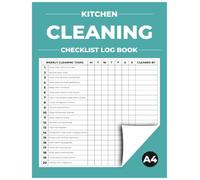My Kitchen Cleaning Checklist Log Book: Daily and Weekly Cleaning Records for Restaurants, Cafés and Food Businesses with Staff Sign-Off, Supply Inventory, Problem Tracking and Progress Reviews