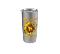 My Kuvasz Dog is My Sunshine Sunflower Dog Paw Puppy Lover Vaso térmico de acero inoxidable de doble pared