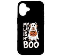 My Lab is my Boo - Divertido y Lindo gráfico de Perro Fantasma de Halloween Carcasa para iPhone 16