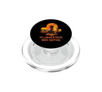 My Labrador Retriever Rides Shotgun Dog and Witch Halloween PopSockets PopGrip para MagSafe