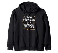 My Last Christmas As A Miss Future Bride Christmas Wedding Design Sudadera con Capucha