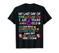 My Last Day Of Kindergarten 1er grado Here I Come Tie Die Camiseta