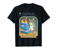 My Last Email Cat Sarcastic Retro Funny Adult Work Humor Camiseta