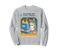 My Last Email Cat Sarcastic Retro Funny Adult Work Humor Sudadera