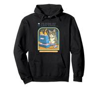 My Last Email Cat Sarcastic Retro Funny Adult Work Humor Sudadera con Capucha