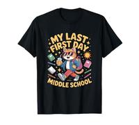 My Last First Day Middle School Dog Cool Back to School Camiseta