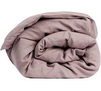 My Linen Home Funda Nórdica de Lino 100% Lavado a la Piedra Rosa Palo, Edredón Individual 150x200cm I Lavable a Máquina I Hipoalergénicas, Reguladoras de la Temperatura y Transpirables