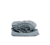 My Linen Home Sábana Bajera de Lino 100% Lavada a la Piedra con Esquinas Gris Azulado, 160x200x20cm I Dobladillo Elástico Continuo I Hipoalergénica, Termorreguladora, Transpirable I Delicada y Suave
