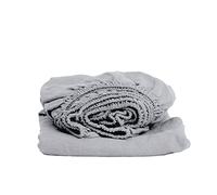My Linen Home Sábana Bajera de Lino 100% Lavada a la Piedra con Esquinas Gris Claro, 160x200x20cm I Dobladillo Elástico Continuo I Hipoalergénica, Termorreguladora, Transpirable I Delicada y Suave
