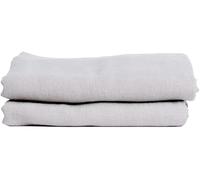 My Linen Home Sábana Plana de Lino Natural 100% Lavada a la Piedra Gris Claro, 140x250 cm I Hipoalergénica, termorreguladora y Transpirable I Suave y Delicada Incluso para Pieles sensibles