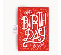 My Little Geek Joker Greeting Tarjeta de cumpleaños sin fin con purpurina, color rojo