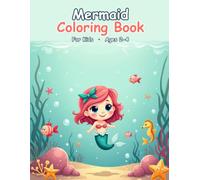 My Little Mermaid Coloring Book: Kids 2-4 years: 22 Magical Mermaid & Ocean Friends Coloring Pages for Kids Ages 2-4