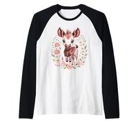 My Little Okapi Forest Giraffe Zoo Animal Cute Camiseta Manga Raglan