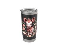 My Little Okapi Forest Giraffe Zoo Animal Cute Vaso térmico de acero inoxidable de doble pared