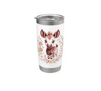 My Little Okapi Forest Giraffe Zoo Animal Cute Vaso térmico de acero inoxidable de doble pared