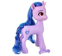 My Little Pony: A New Generation Mega Movie Friends Izzy Moonbow - Figura de pony de 8 pulgadas, color morado con peine, juguete para niños de 3 y hasta