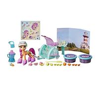 My Little Pony: A New Generation Smoothie Shop Sunny Starscout - Juguete de Escena de Historia, 25 Accesorios y Figura de Pony, Multi