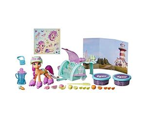 My Little Pony: A New Generation Smoothie Shop Sunny Starscout - Juguete de Escena de Historia, 25 Accesorios y Figura de Pony, Multi