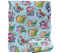 My Little Pony Blanket, MLP Pop Art Pattern Silky Touch Super Soft Throw Blanket 152 x 127 cm