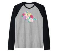 My Little Pony: Friendship Is Magic Fluttershy with Flowers Camiseta Manga Raglan